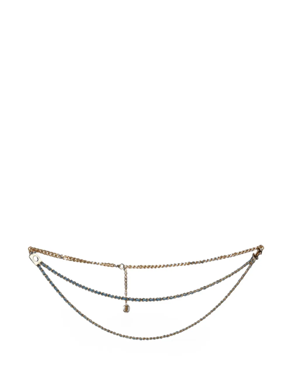 CHANEL Pre-Owned CC interwoven chain belt - Oro