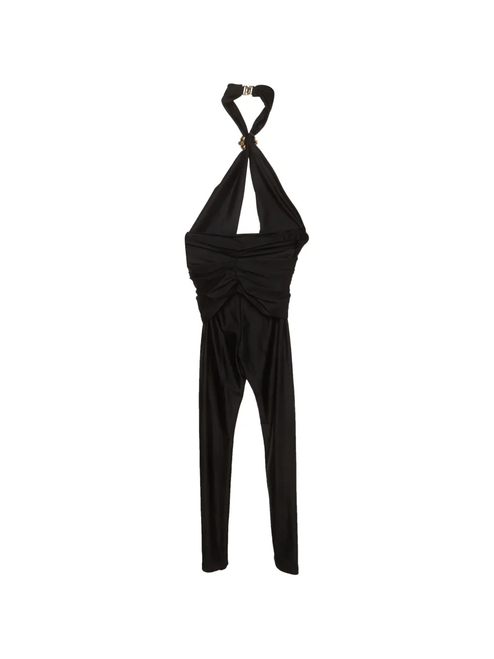 Saint Laurent Pre-Owned halter neck back open jumpsuit - Nero