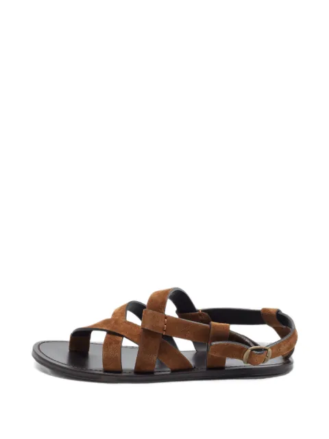 Saint Laurent Pre-Owned 43 Culver suede thong sandals