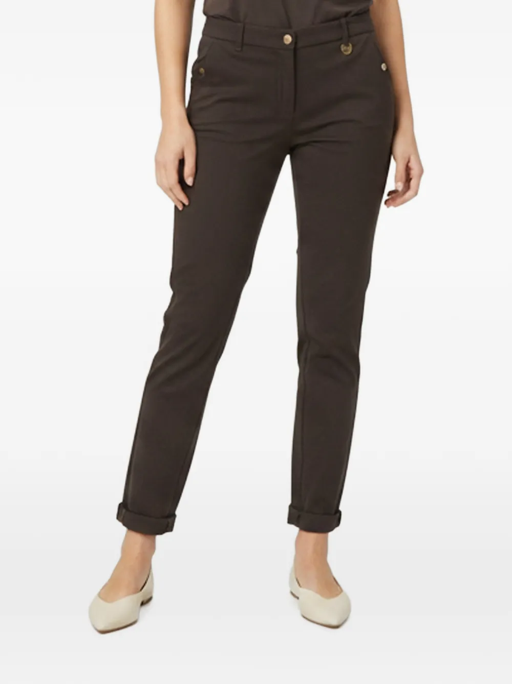 Burberry Pre-Owned Anne herringbone trousers - Nero