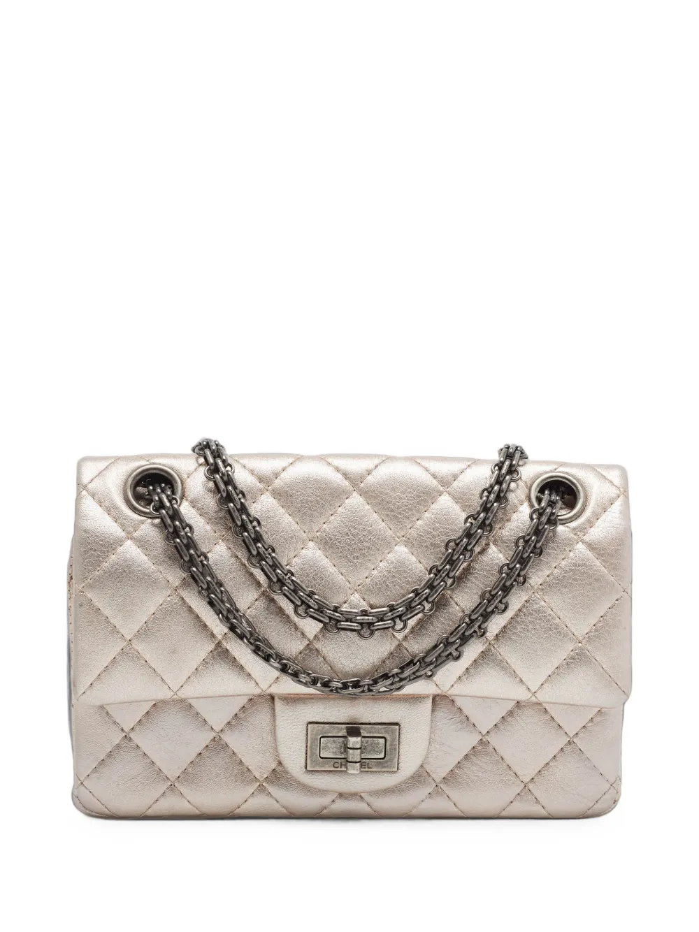 CHANEL Pre-Owned 2014 gesteppte Reissue 2.55 Schultertasche - Gold
