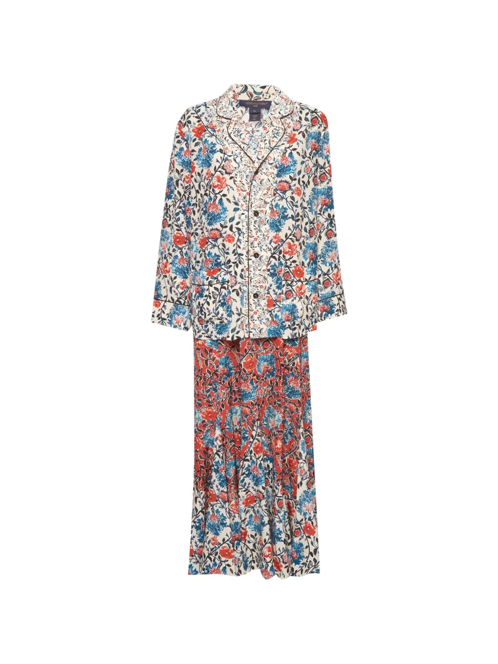 Louis Vuitton Pre-Owned floral-vine crepe top and skirt set - Toni neutri