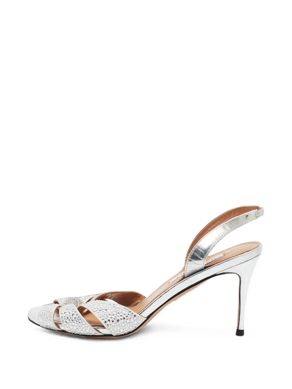 Aquazzura Flirt crystal-embellished sandals - Argent