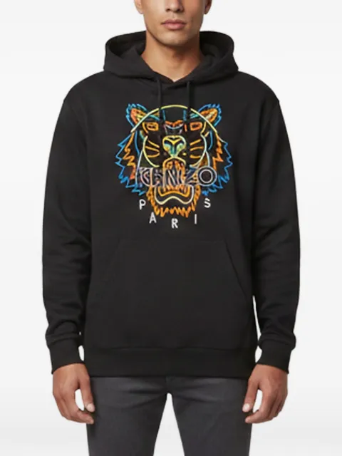 Kenzo Pre-Owned Fluorescence Tiger embroidered hoodie