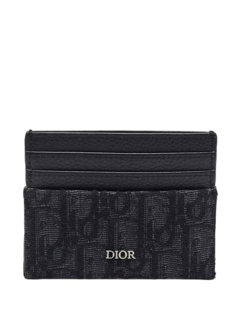 Christian Dior Pre-Owned 2024 Oblique canvas leather card holder - Nero