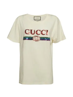最終値下げ！即日発送！GUCCI ロゴ プリント Tシャツ ホワイト Gucci ロゴ Tシャツ | ホワイト | FARFETCH JP
