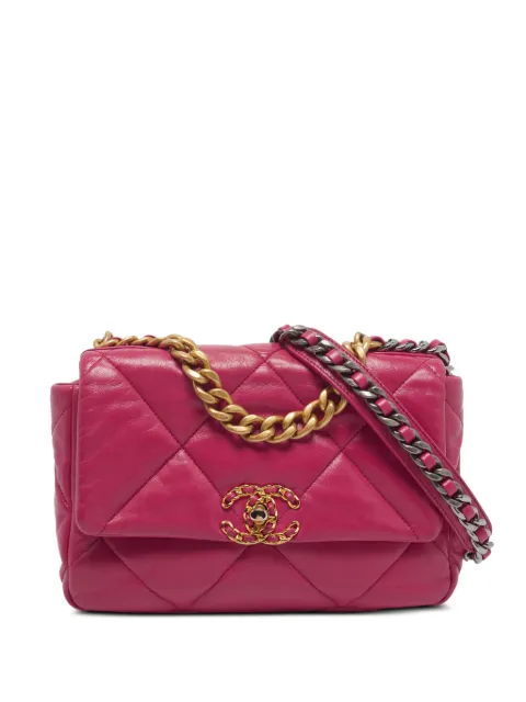CHANEL Pre-Owned 2019-2020 medium Chanel 19 quilted flap bag