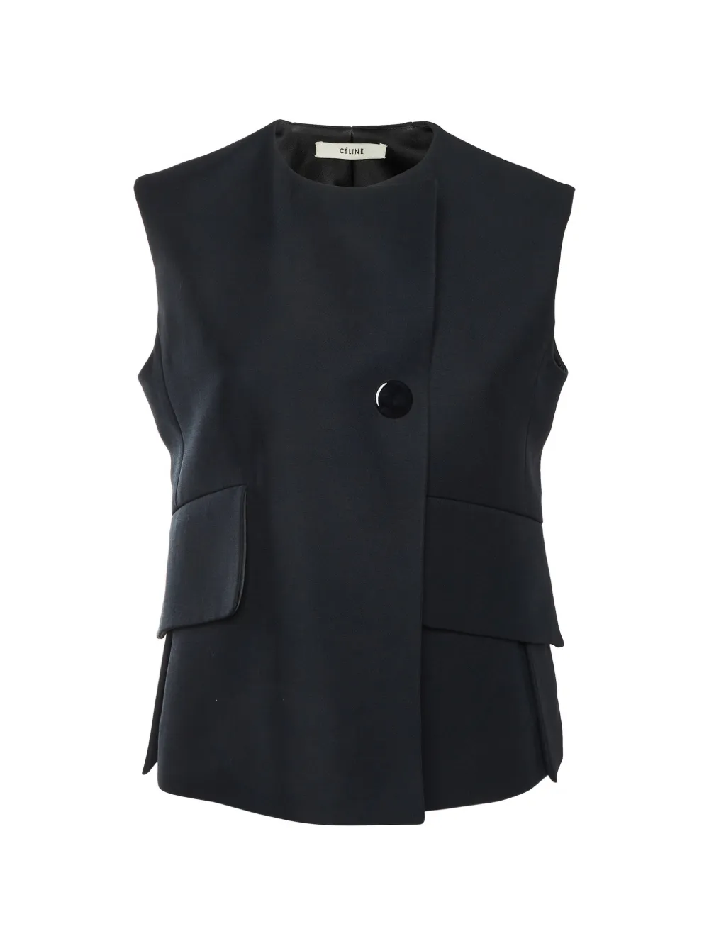 Celine Pre-Owned gilet à design asymétrique - Noir Celine Pre-Owned gilet à design asymétrique - Noir