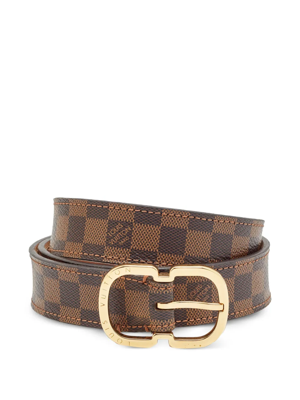 Louis Vuitton Pre-Owned 2018 mini Damier Ebene Gürtel mit Schnalle - Braun
