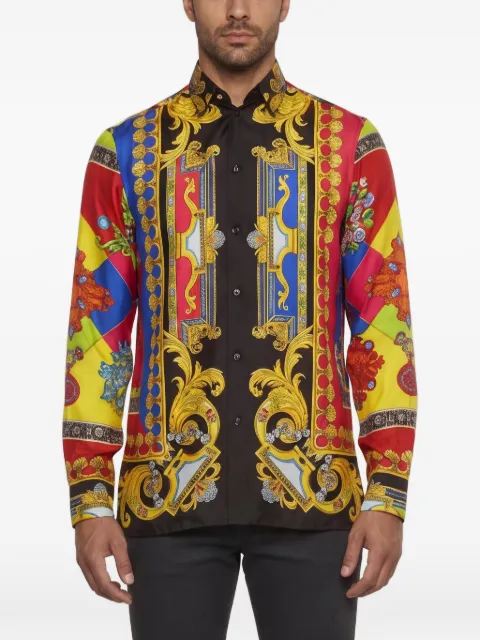 Versace Pre-Owned Baroque-print silk shirt