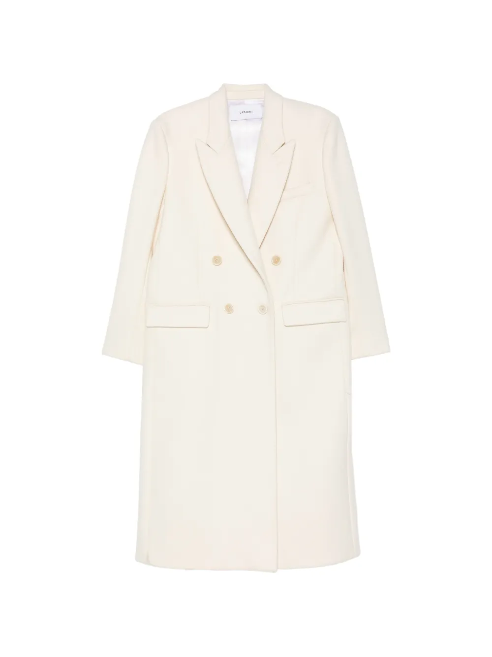 Lardini Martin double-breasted peak-lapel coat - Tons neutres Lardini Martin double-breasted peak-lapel coat - Tons neutres