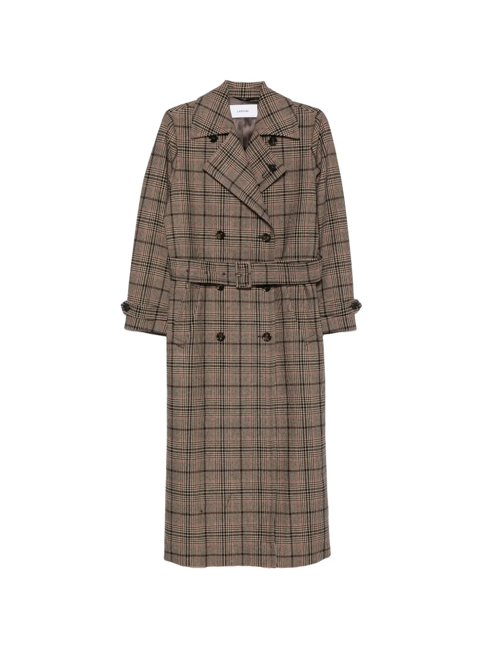 Lardini Prince of Wales check double-breasted coat - Tons neutres Lardini Prince of Wales check double-breasted coat - Tons neutres
