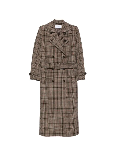 Lardini Prince of Wales check double-breasted coat