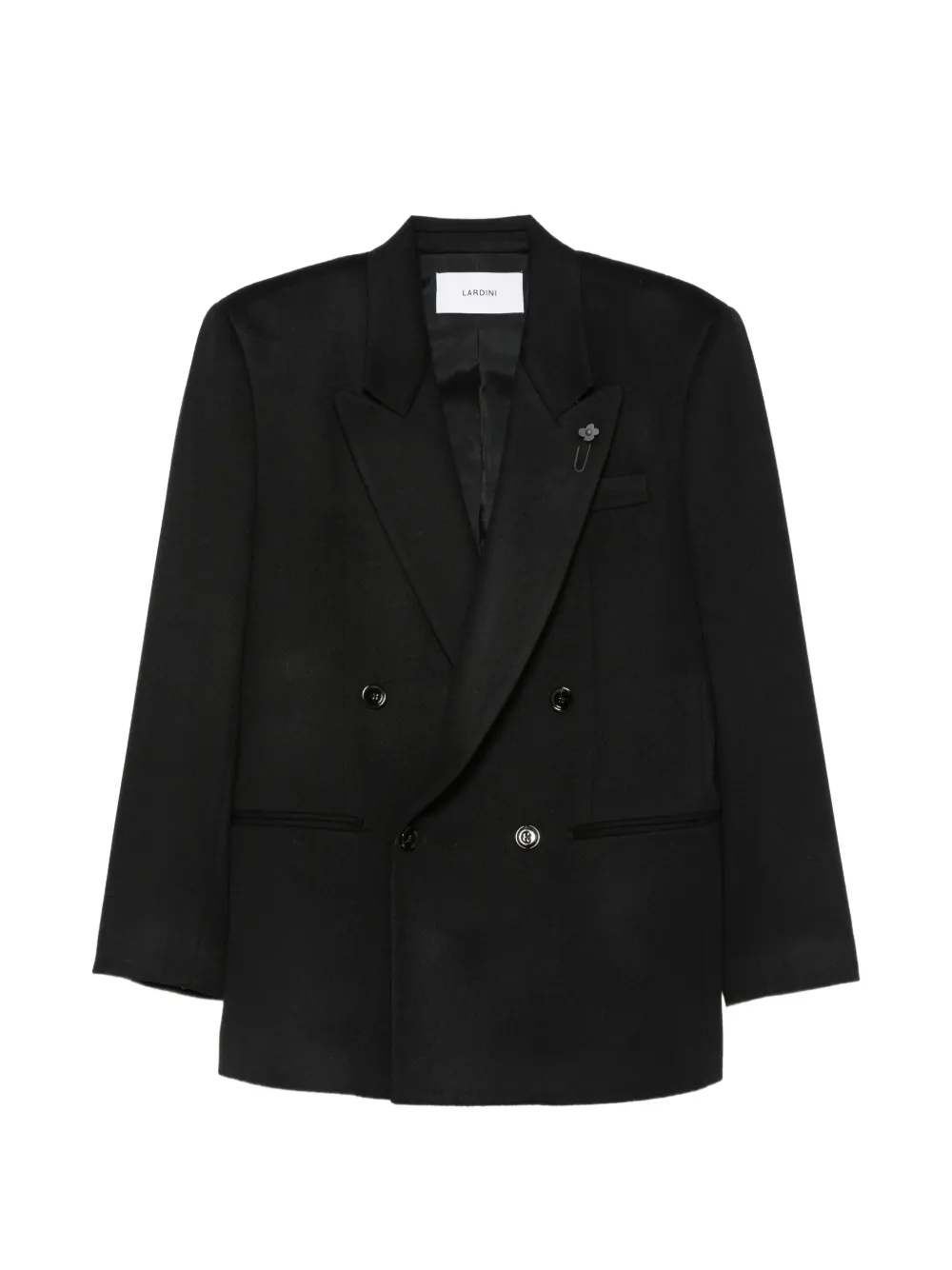 Lardini Cameron double-breasted peaked-lapel jacket - Schwarz