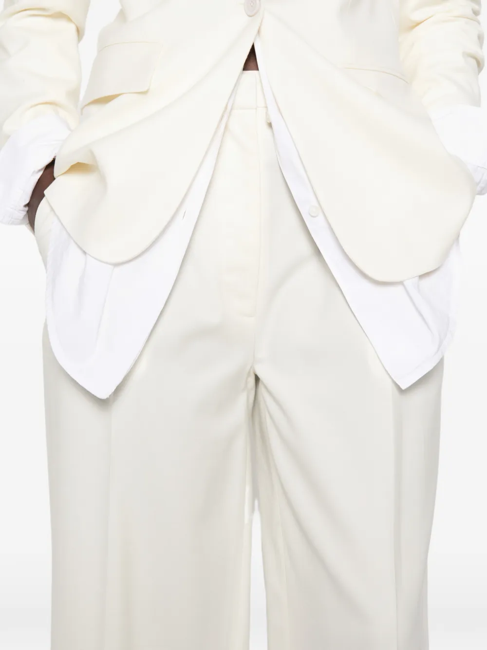 Lardini Broek met wijde pijpen Beige