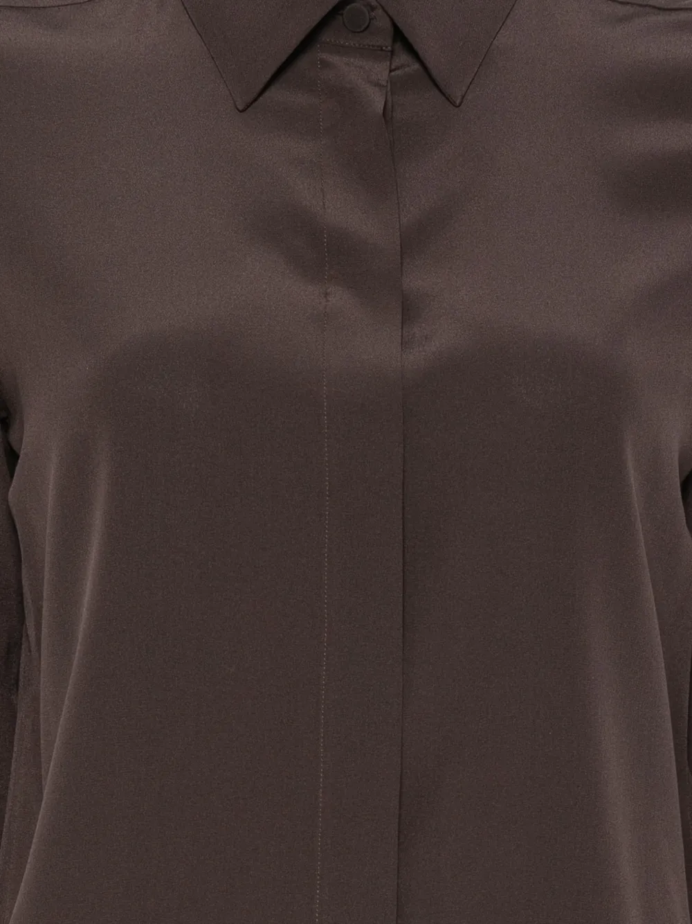 Lardini Zira blouse met verborgen sluiting Bruin