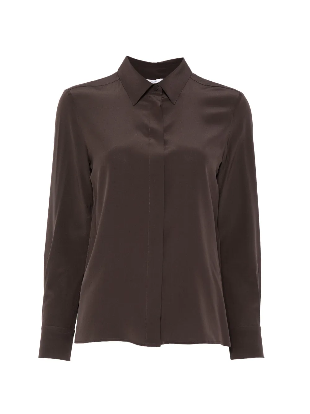 Lardini Zira concealed-front shirt - Marron Lardini Zira concealed-front shirt - Marron