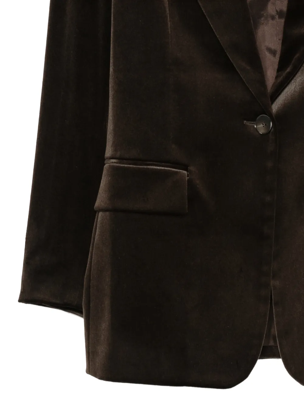 Lardini Angeliu fluwelen blazer met enkele rij knopen Groen