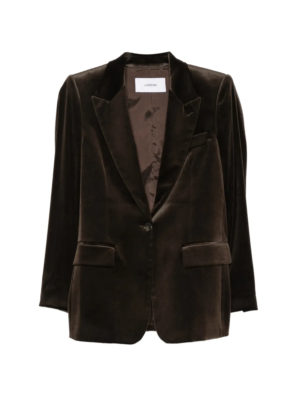 Lardini Angeliu velvet single-breasted blazer - Green