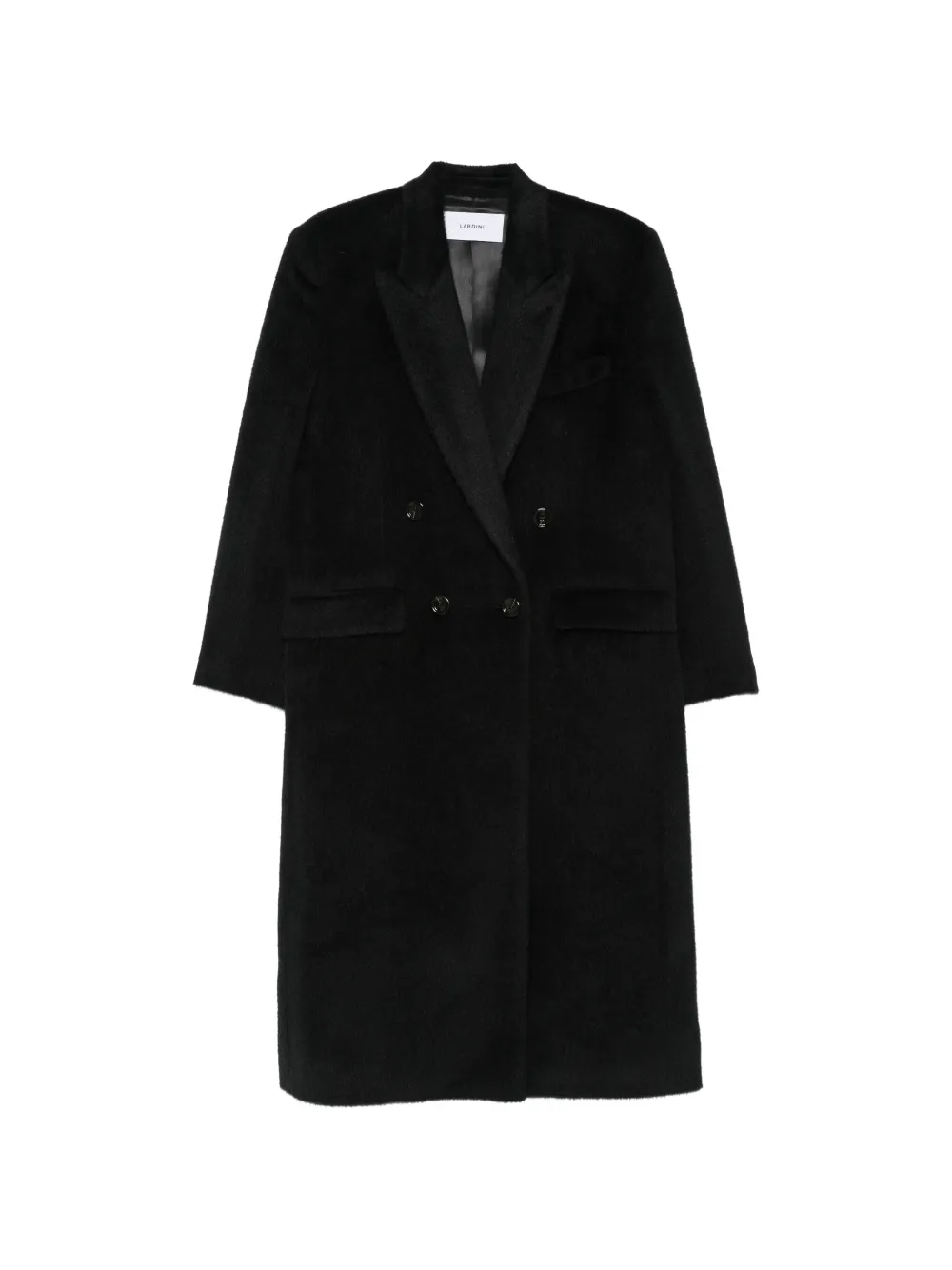 Lardini Martin double-breasted peaked-lapels coat - Nero