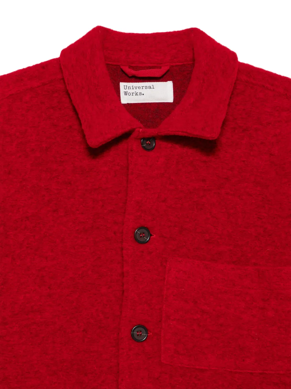 Universal Works Shirtjack met knopen Rood