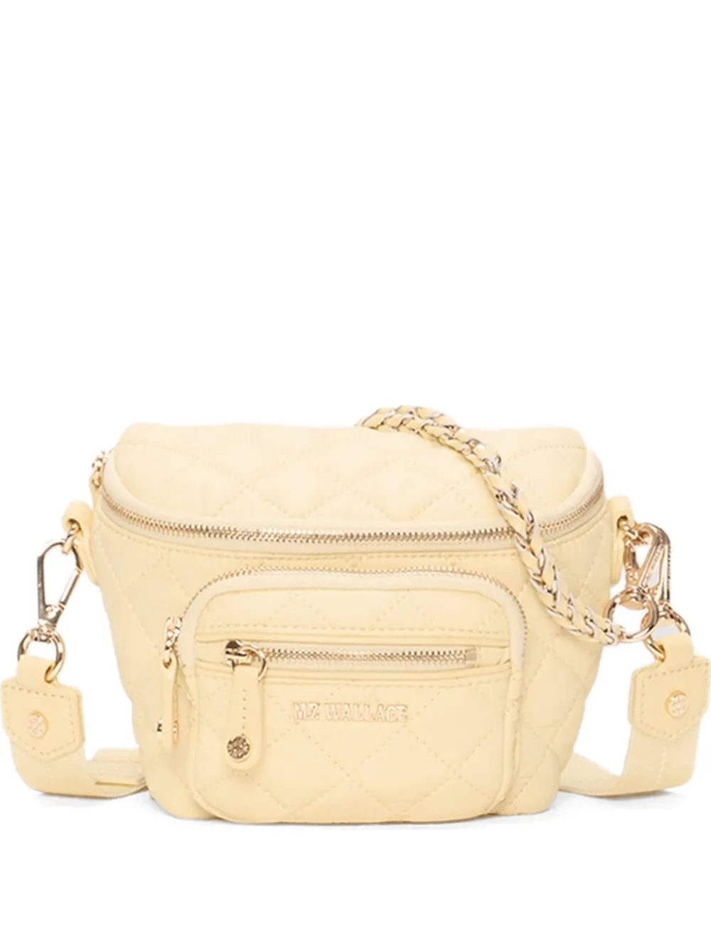 Mz Wallace micro Crosby quilted sling cross body bag - Giallo