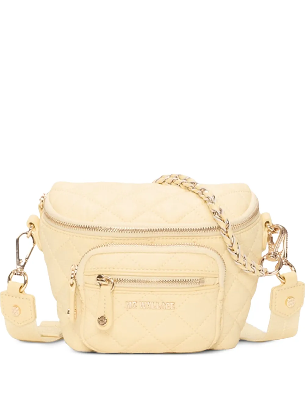 Mz Wallace micro Crosby quilted sling cross body bag - Giallo