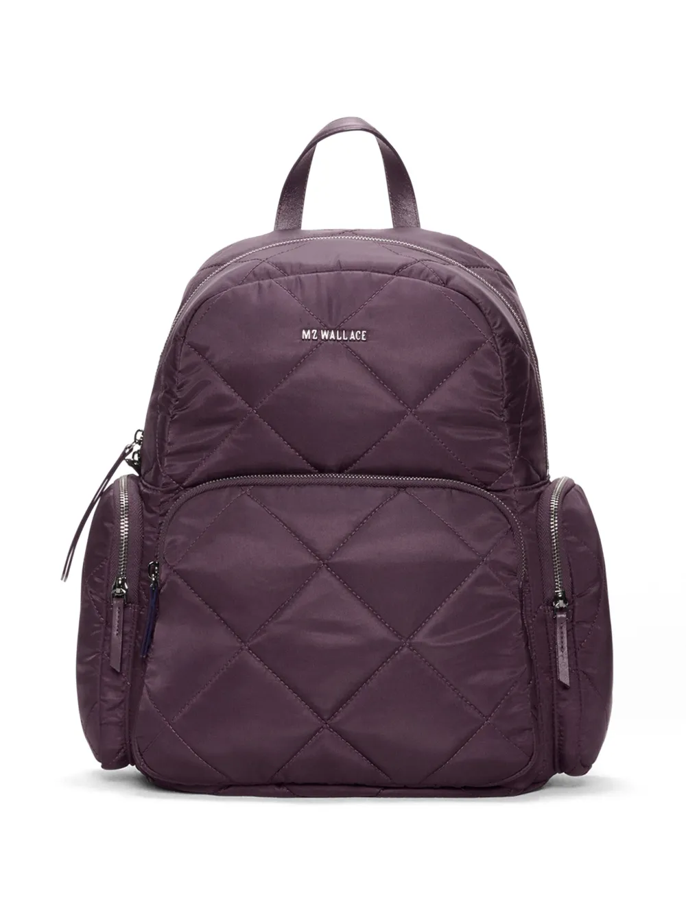 Mz Wallace Raisin Madison quilted backpack