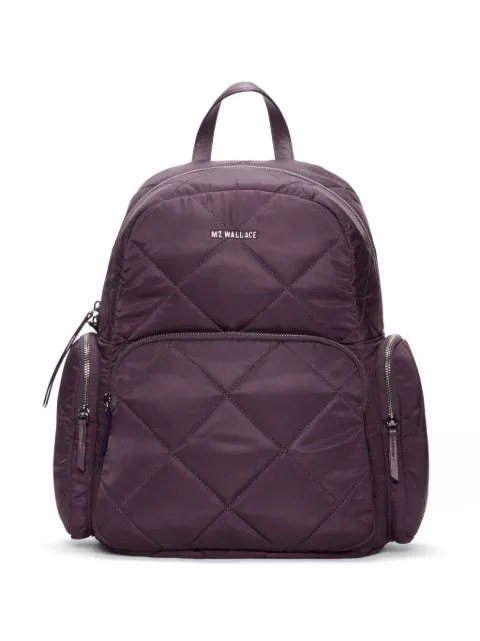 Mz Wallace Raisin Madison quilted backpack