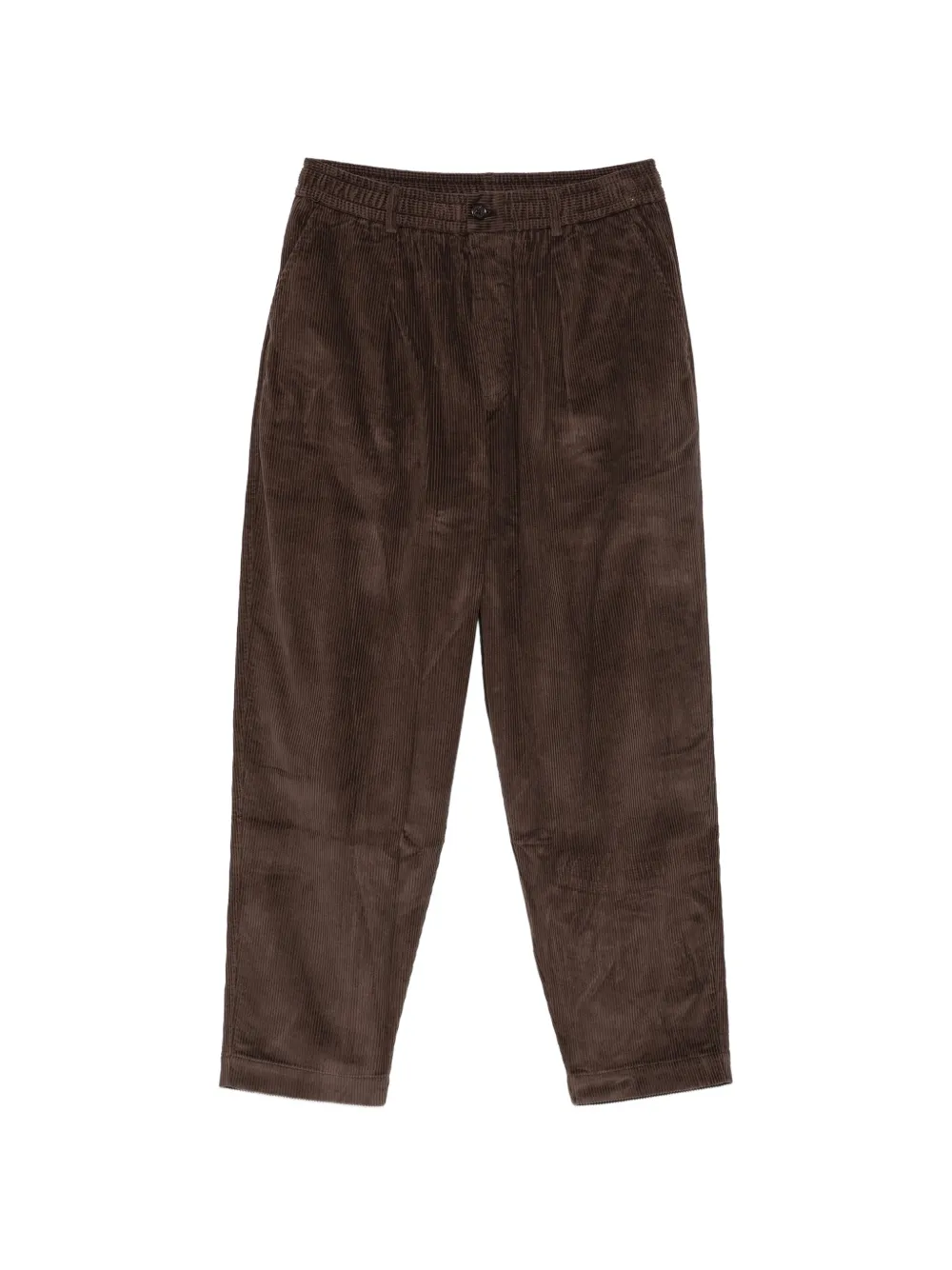 Universal Works Pleated Corduroy Trousers In Brown