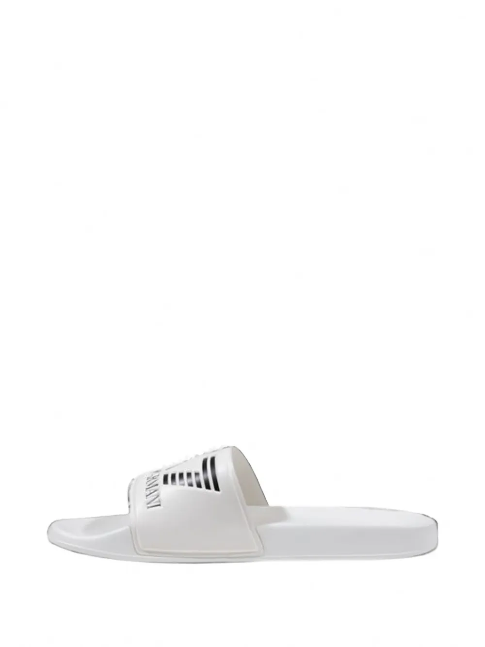 Ea7 Emporio Armani White Pvc Slippers Wit