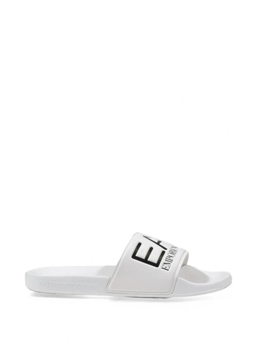 Ea7 Emporio Armani White Pvc Slippers - Bianco