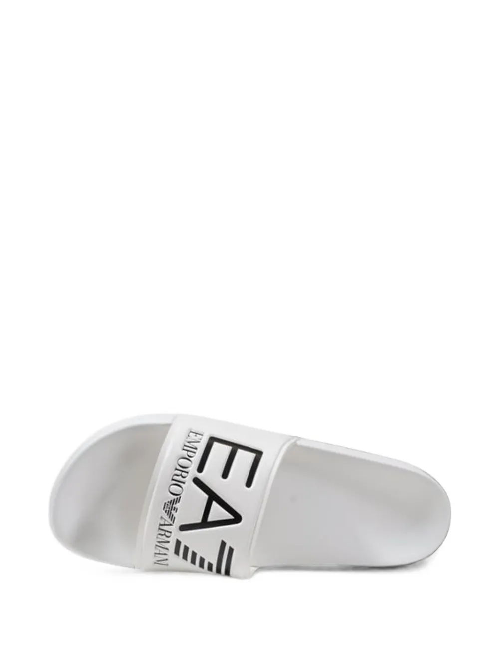 Ea7 Emporio Armani White Pvc Slippers Wit