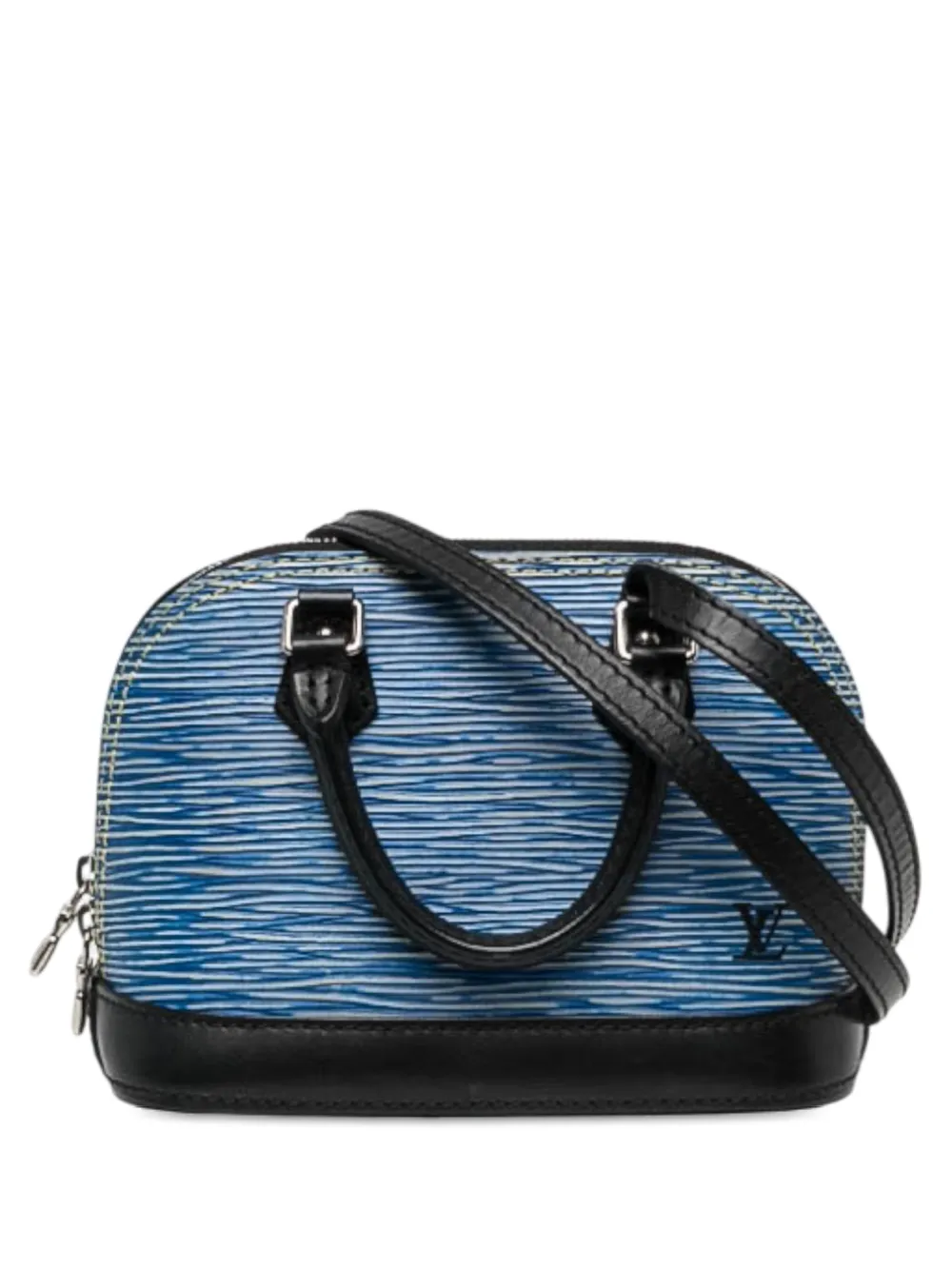 Louis Vuitton Pre-Owned Borsa a tracolla Nano Alma in denim e pelle Épi 2016 - Blu