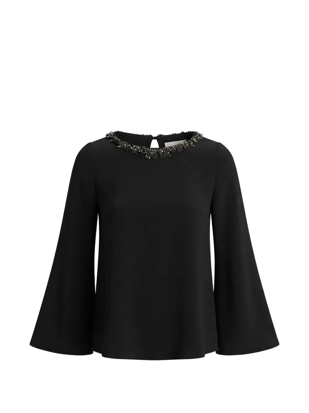 Gemy Maalouf beaded cowl-back top