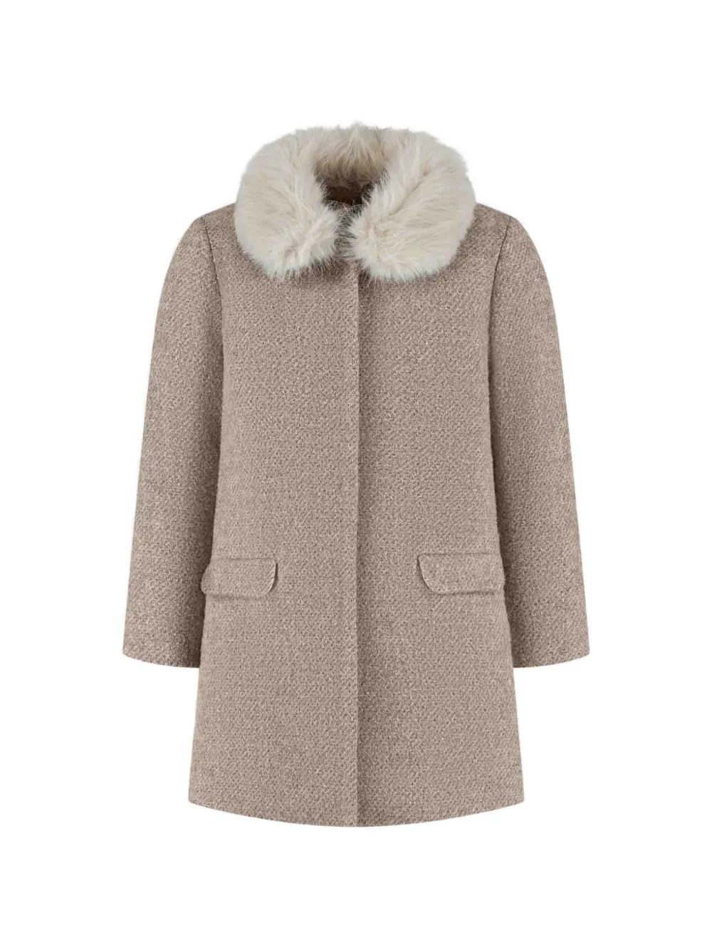 Tartine Et Chocolat faux-fur lamé coat - Toni neutri