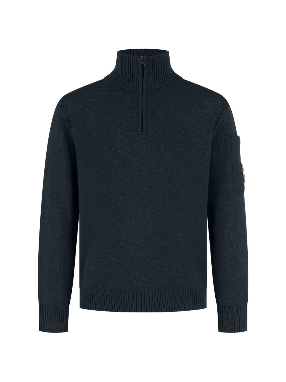 C.P. Company Kids Lens-detail quarter-zip sweater - Blu