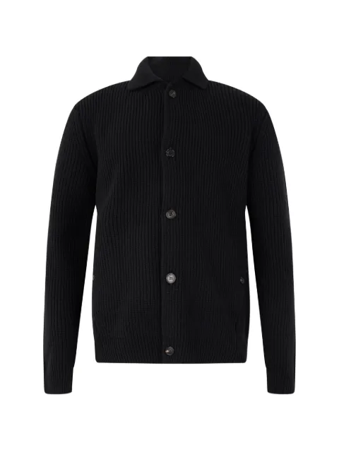slowear ribbed-knit button-up cardigan
