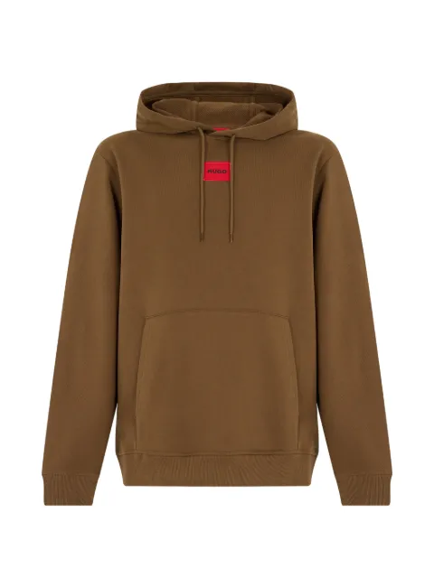 BOSS logo-patch drawstring hoodie