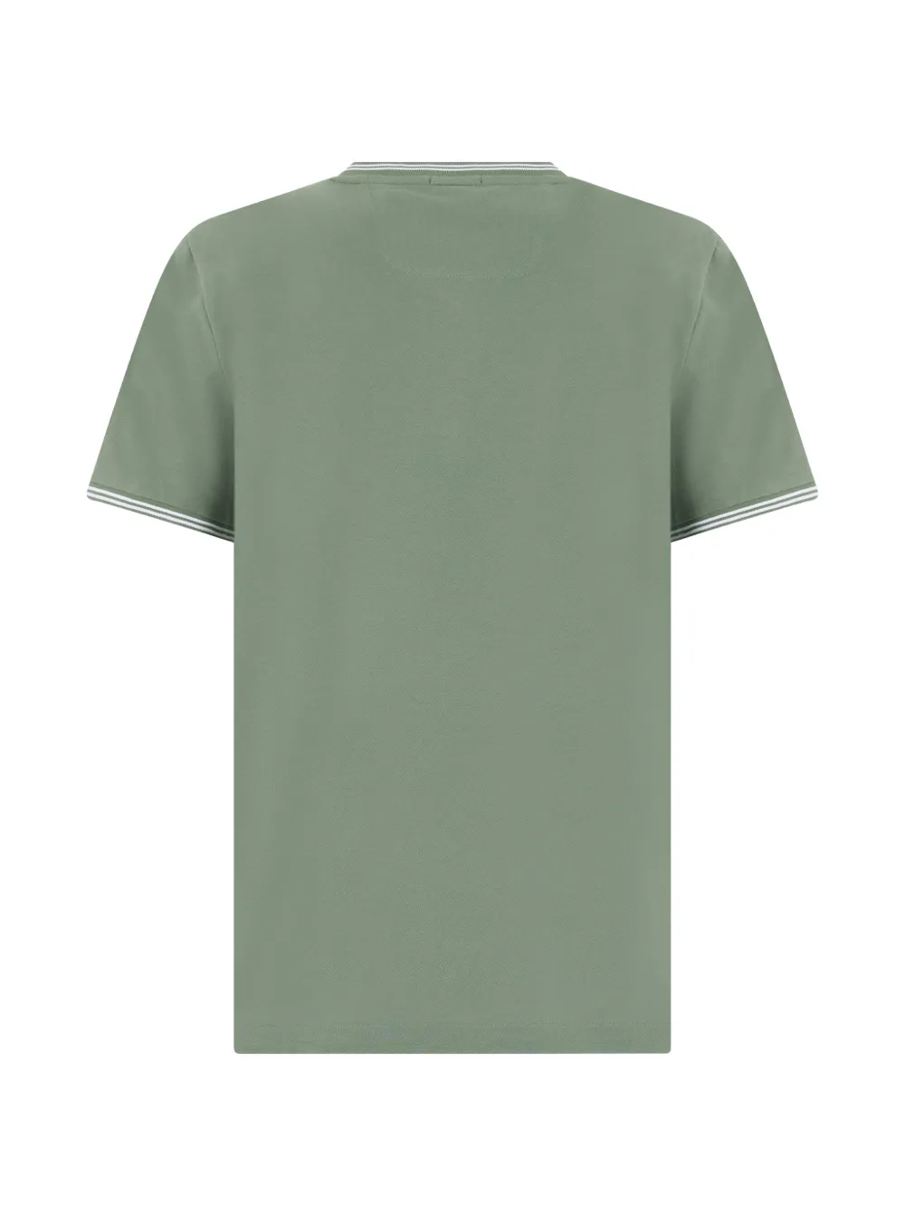 BOSS T-shirt met gestreepte afwerking Groen