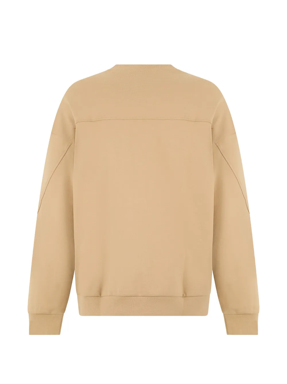 BOSS Sweater met logo-print en ritszakken Beige