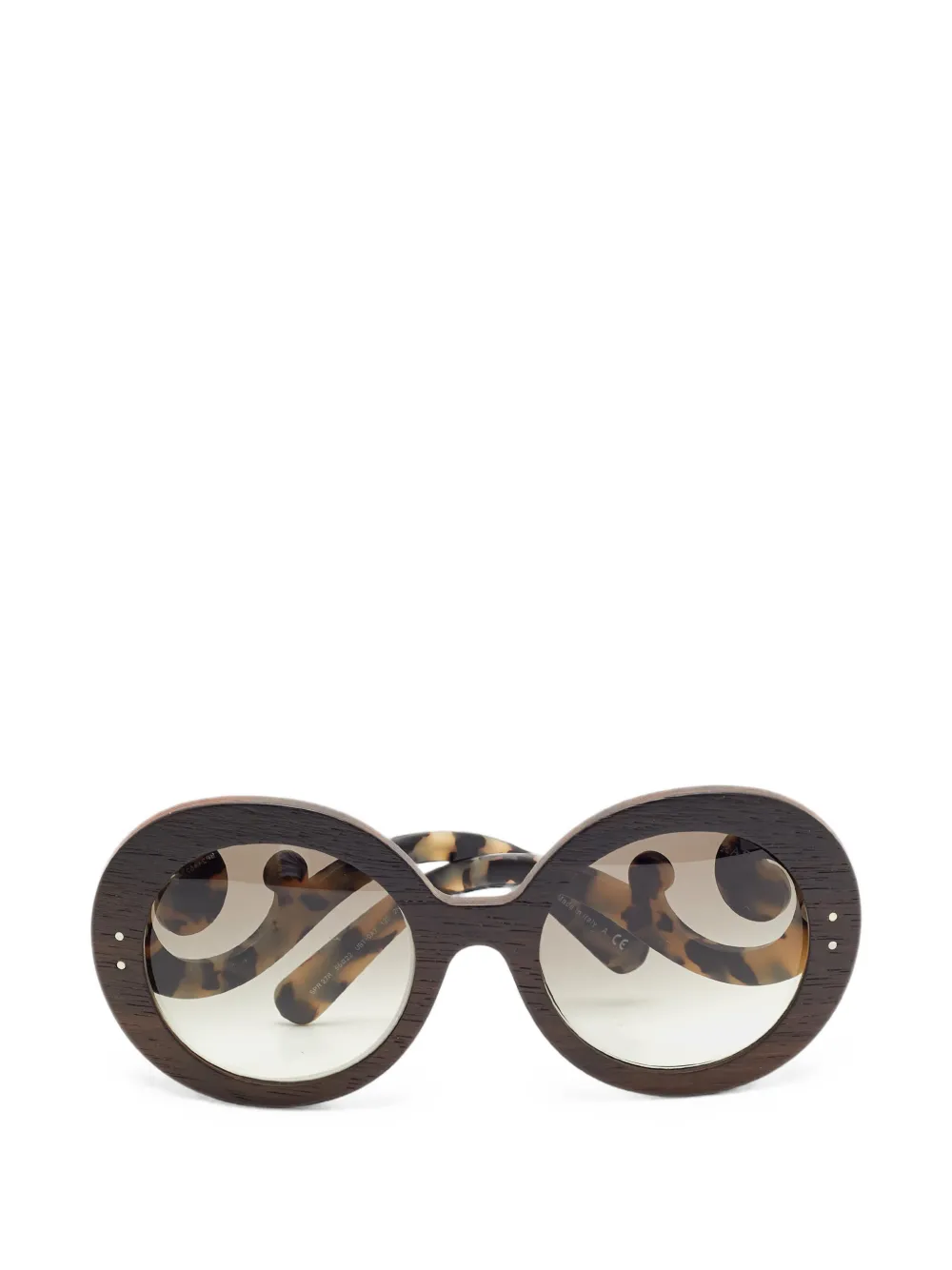 Prada Pre-Owned round-frame sunglasses - Marrone