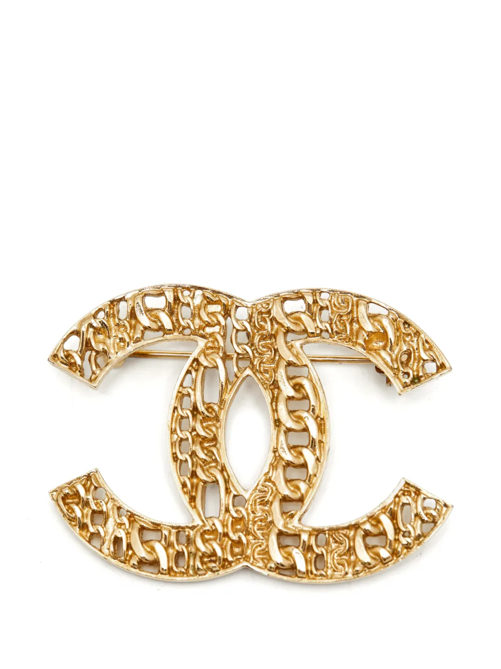 CHANEL Pre-Owned CC chain-link brooch - Oro