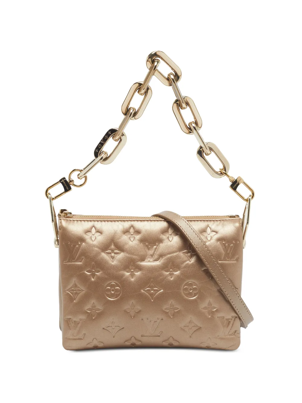 Louis Vuitton Pre-Owned BB Coussin Schultertasche mit Monogramm-Prägung - Gold