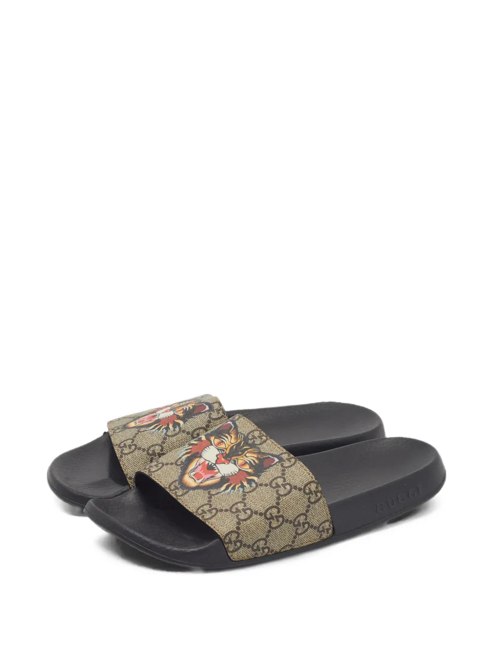 Gucci Pre-Owned Pantoletten aus GG Supreme-Canvas - Nude