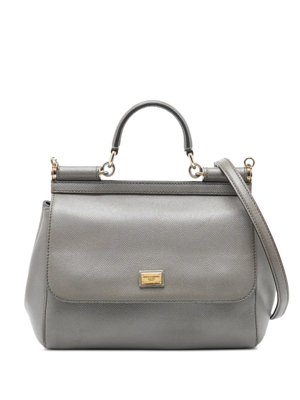 Dolce & Gabbana Pre-Owned Miss Sicily leather handbag - Grey