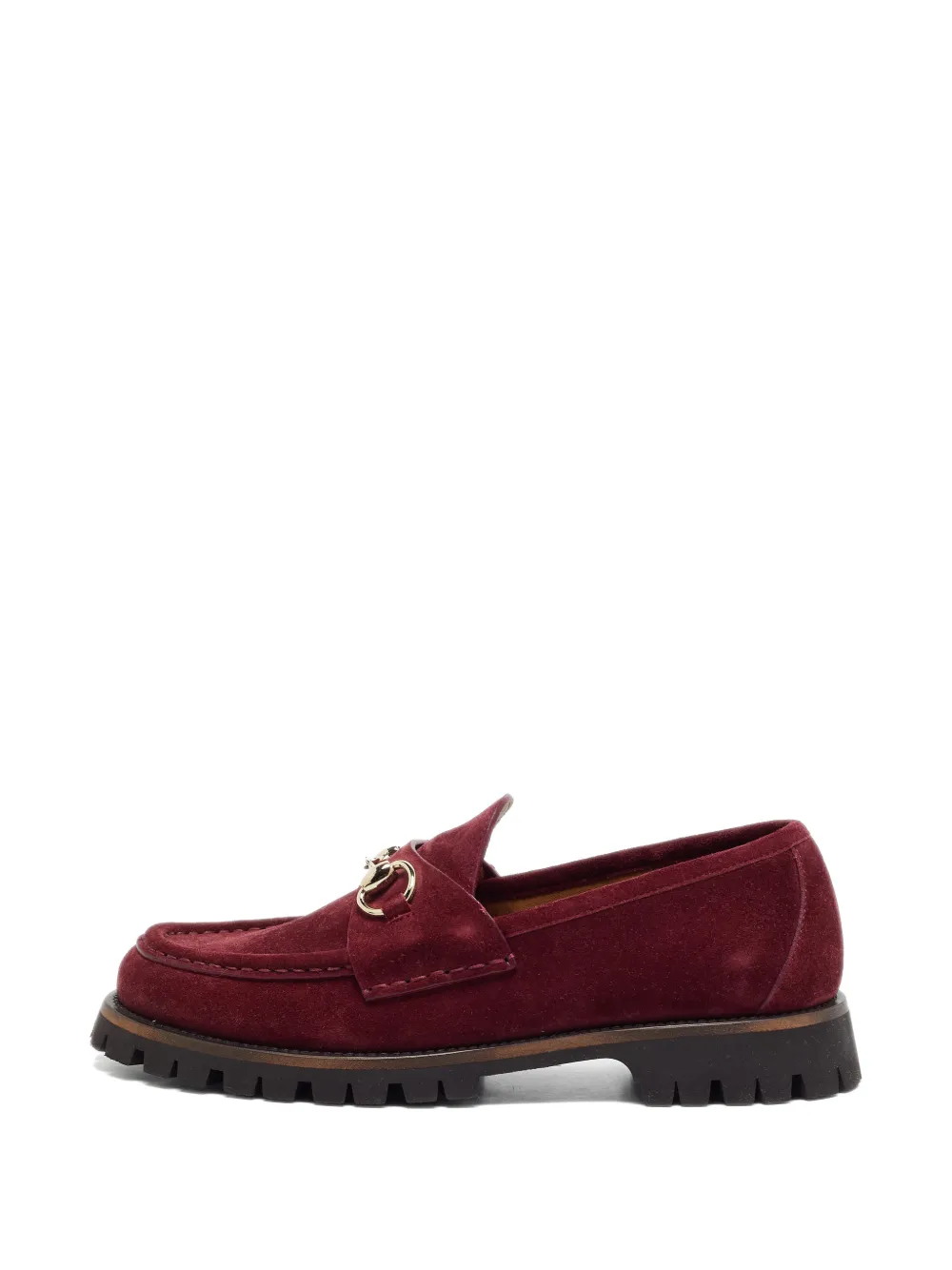 Gucci Pre-Owned mocassins en daim à détail de mors - Rouge Gucci Pre-Owned mocassins en daim à détail de mors - Rouge