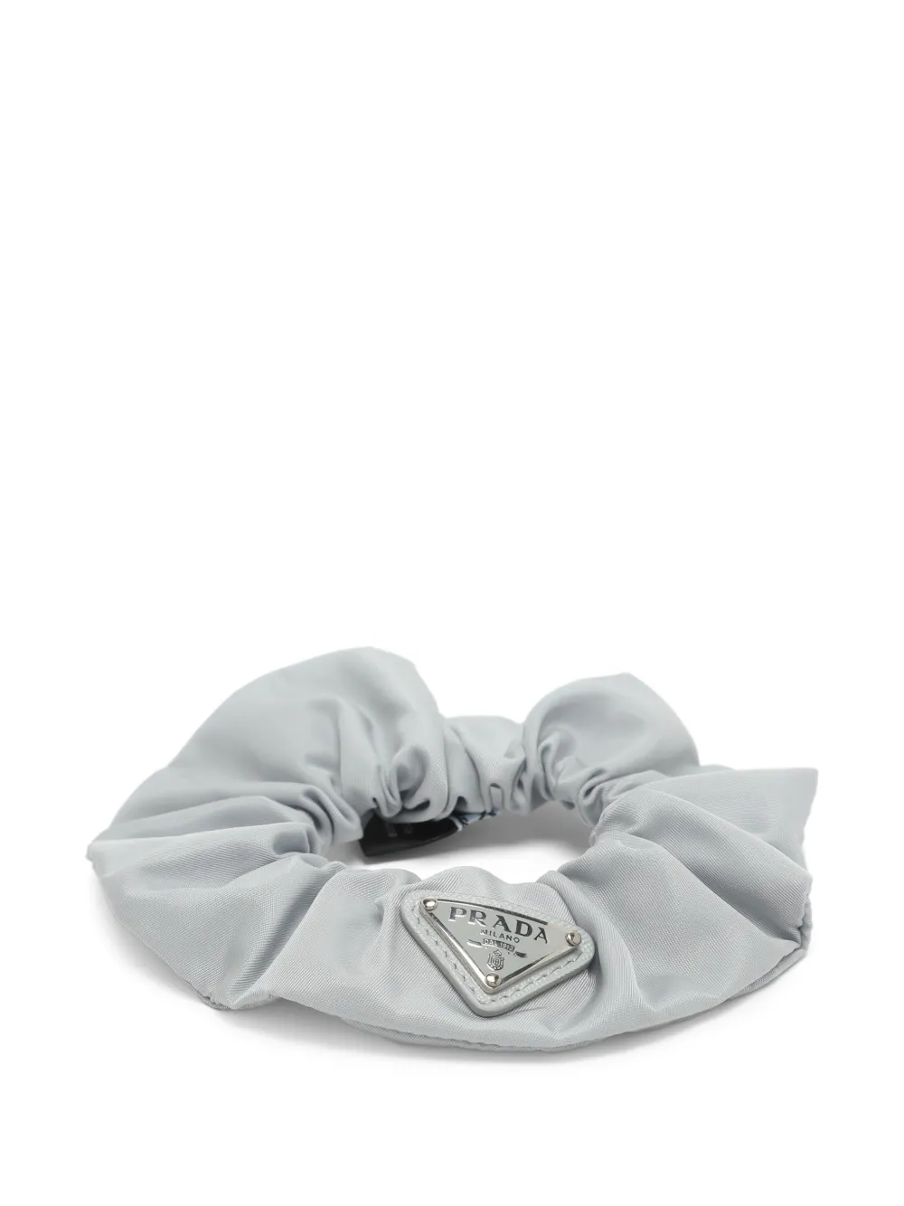 Prada Pre-Owned Re-Nylon logo-plaque hairband – Grey
