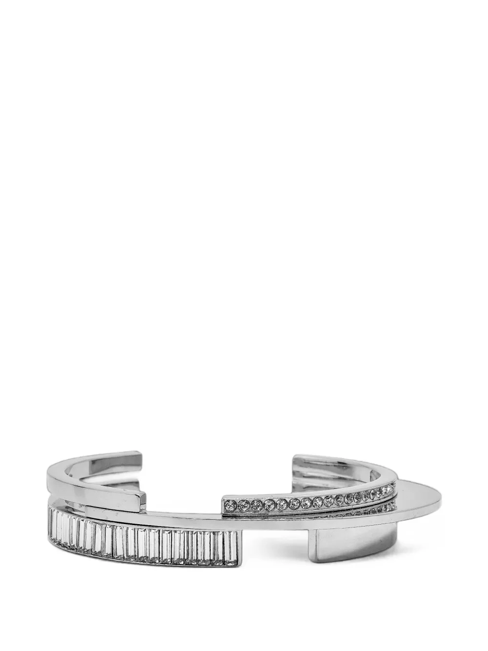 Saint Laurent Pre-Owned bracelet torque serti de cristaux - Argent Saint Laurent Pre-Owned bracelet torque serti de cristaux - Argent