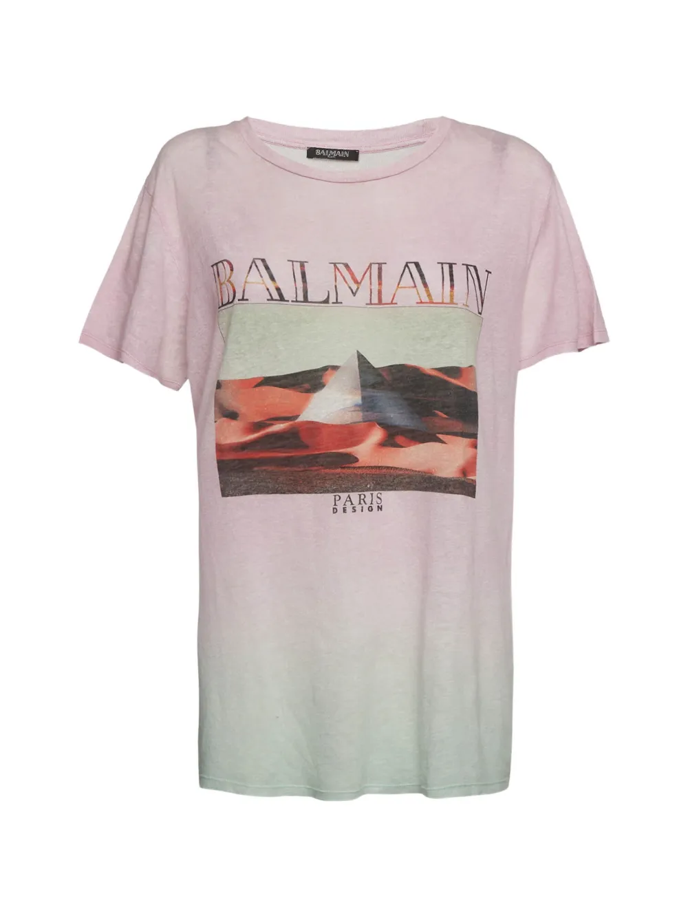 Balmain Pre-Owned T-Shirt mit Batikmuster - Rosa